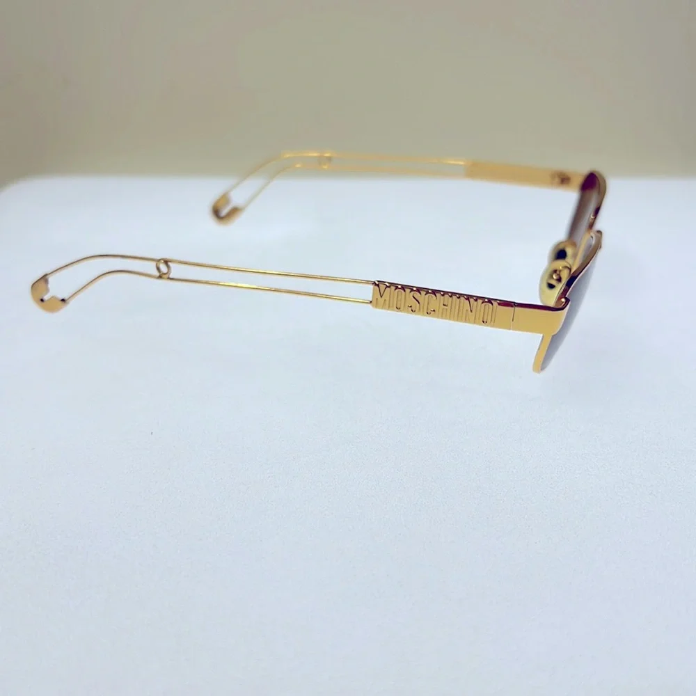 Moschino sunglasses, vintage gold 1990 limited edition. - Picture 2 of 6